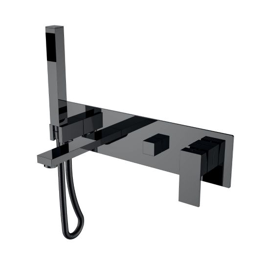 Однорычажный настенный смеситель для ванны Boheme Qubic 474 схема 9