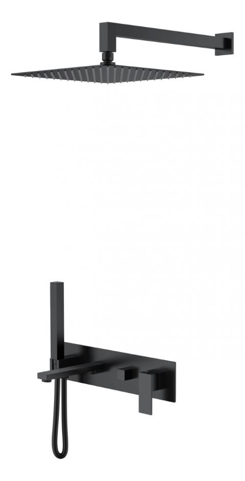 Однорычажный встраиваемый смеситель для душа Boheme Qubic 474