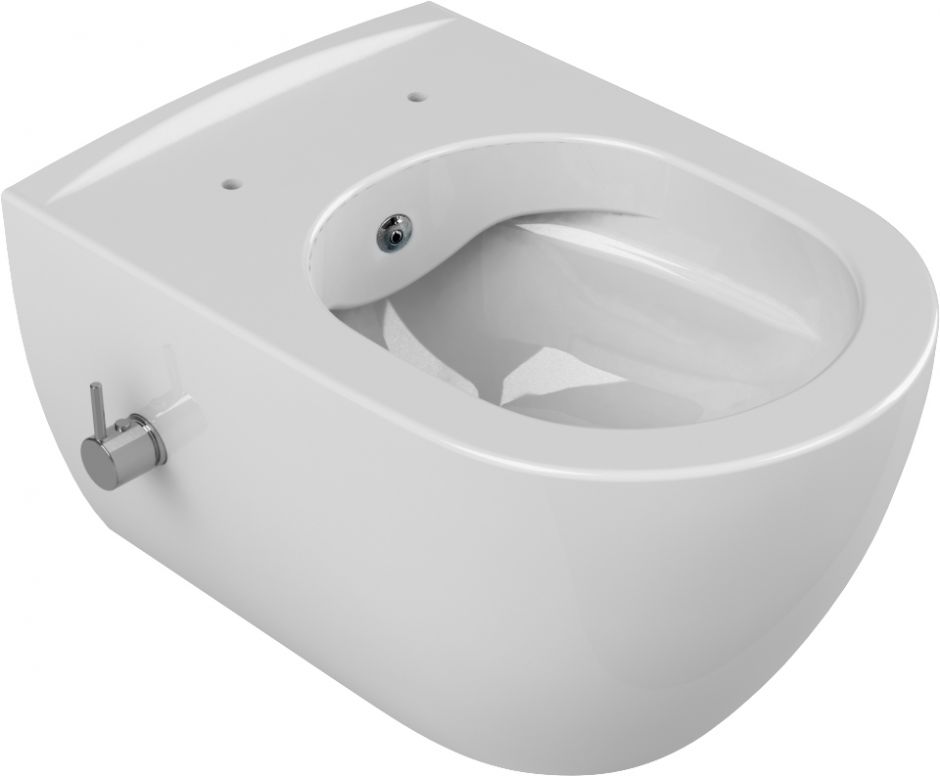 Изображение Подвесной унитаз с биде без сиденья Boheme Bianca 963-2