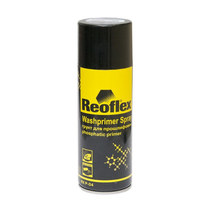Reoflex Грунт для прошлифовки, фосфатирующий аэрозоль, серый, 520мл.