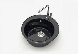 Granit BERGG Мойка глянцевая Виктори Z30Q4 (черная) 475*475*180