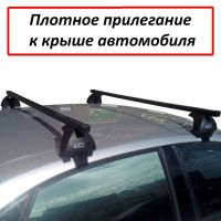 Багажник на крышу Nissan Almera G15 (sedan, 2012-2018), ЕД, стальные прямоугольные дуги