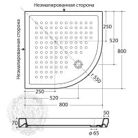 Керамический душевой поддон Migliore 80х80 ML.PDA-28.390.BI схема 2