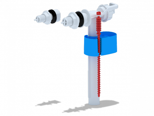 Арматура боковая G 1/2" и G 3/8" с пластиковыми штуцерами