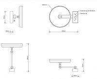 Косметическое зеркало Decor Walther Classic с подсветкой 01238 схема 2