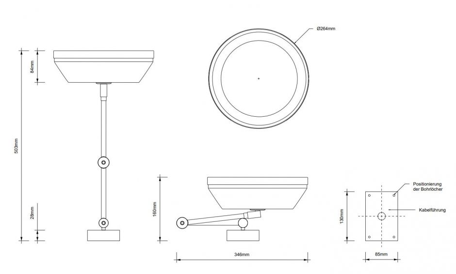 Настенное косметическое зеркало в ванную комнату Decor Walther Classic с подсветкой 01240 ФОТО