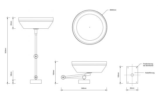 Настенное косметическое зеркало в ванную комнату Decor Walther Classic с подсветкой 01240 схема 2