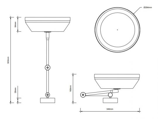 Косметическое зеркало для макияжа Decor Walther Classic 01241 схема 2