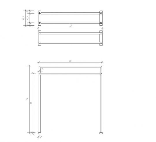Стойка-полотенцедержатель Decor Walther HT напольная 05035 схема 3 Стойка-полотенцедержатель Decor Walther HT напольная 05035 схема 3