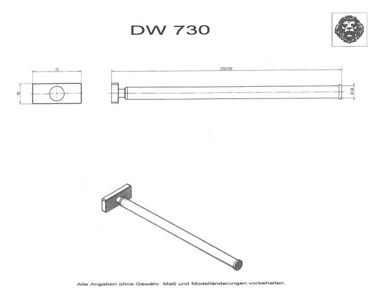 Держатель для полотенца Decor Walther DW 05073 схема 2