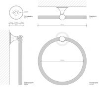 Держатель полотенец Decor Walther Classic 05106 схема 3
