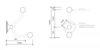 Крючок-вешалка для ванной Decor Walther Classic 05110 схема 3