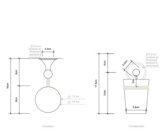 Подвесной стакан Decor Walther Classic 05114 схема 3