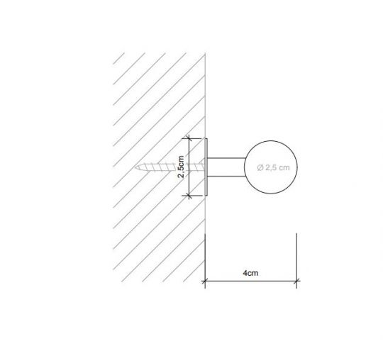Крючок в ванную Decor Walther Classic 05124 схема 3