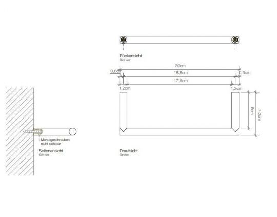 Держатель полотенец Decor Walther Mikado 05206 схема 2