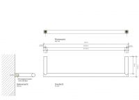 Держатель для полотенца Decor Walther Mikado 05207 из металла 30х7.2 схема 2 Держатель для полотенца Decor Walther Mikado 05207 из металла 30х7.2 схема 2