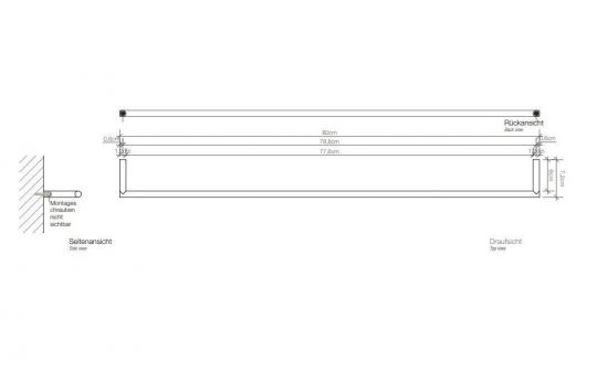 Держатель для полотенца Decor Walther Mikado 05210 схема 2