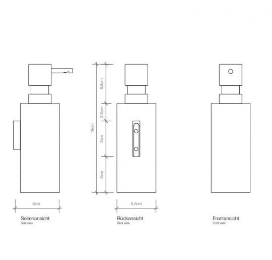 Диспенсер для жидкого мыла Decor Walther Mikado 05211 схема 5 Диспенсер для жидкого мыла Decor Walther Mikado 05211 схема 5