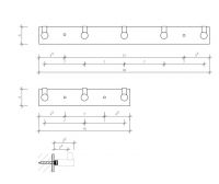 Панель с крючками Decor Walther Basic для душевой 530500 схема 3
