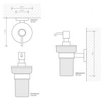 Подвесной диспенсер для жидкого мыла Decor Walther Basic 05308 схема 2