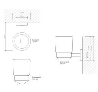 Подвесной стакан Decor Walther Basic стеклянный 05309 схема 2