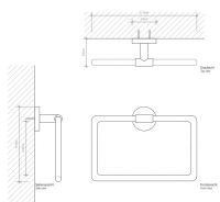 Держатель полотенец Decor Walther Basic цвет хром 05312 схема 2