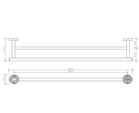 Полотенцедержатель Decor Walther Basic 05317 схема 2