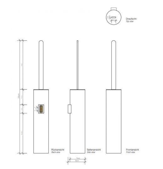 Туалетный ёршик Decor Walther Tube 05423 схема 2