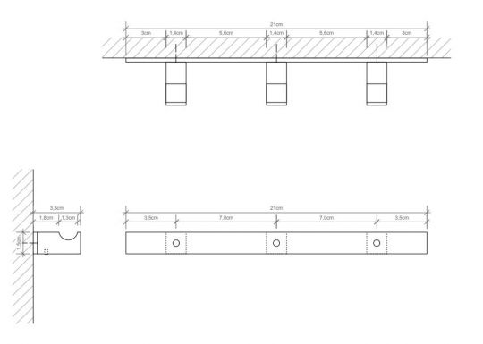 Крючок для ванной комнаты Decor Walther Corner 0562100 хром схема 2