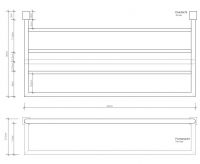 Полотенцедержатель Decor Walther Bloque 05708 схема 2