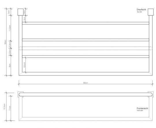 Полотенцедержатель Decor Walther Bloque 05708 схема 2