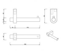 Держатель для туалетной бумаги Decor Walther Century 05854 схема 5
