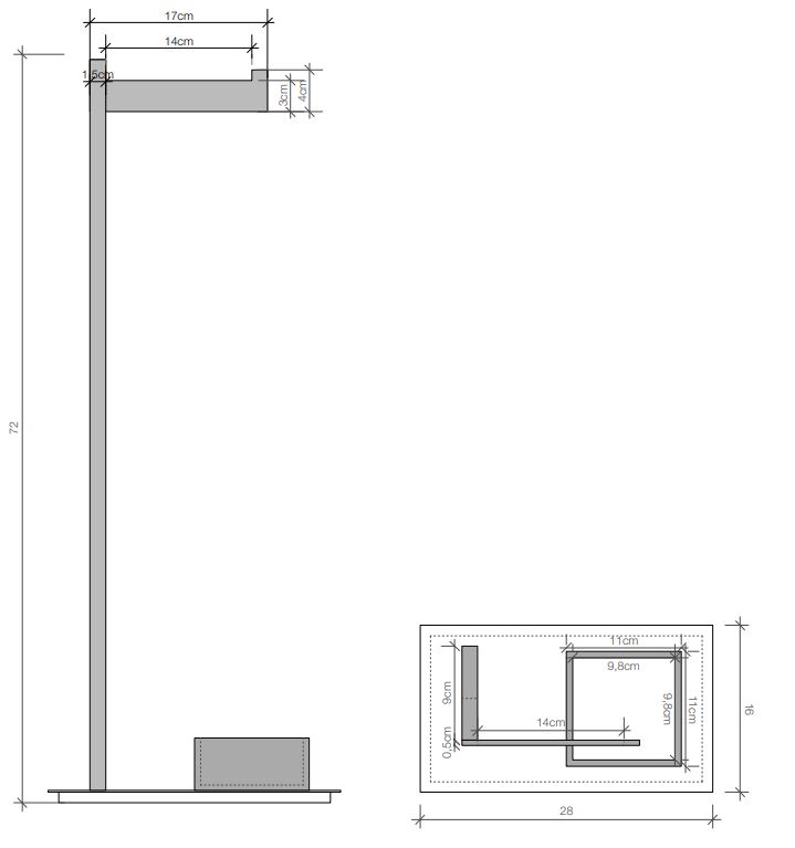 Стойка с ёршиком и бумагодержателем Decor Walther Brick для туалетной комнаты 05913 ФОТО