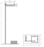 Стойка с ёршиком и бумагодержателем Decor Walther Brick для туалетной комнаты 05913 схема 3