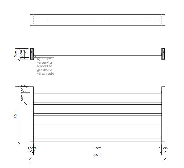 Держатель полотенец Decor Walther Brick 05935 ФОТО
