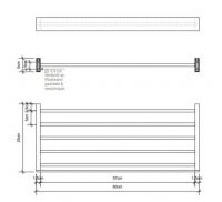 Держатель полотенец Decor Walther Brick 05935 схема 2