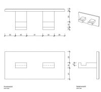 Крючок-вешалка для ванной Decor Walther Brick цвет хром 05940 схема 2