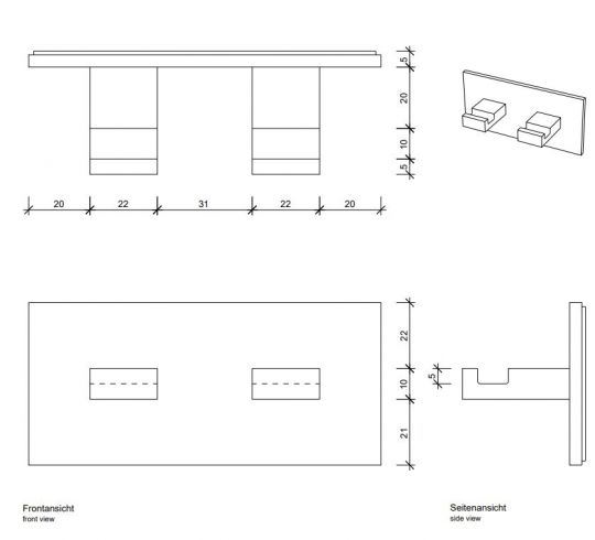 Крючок-вешалка для ванной Decor Walther Brick цвет хром 05940 схема 2