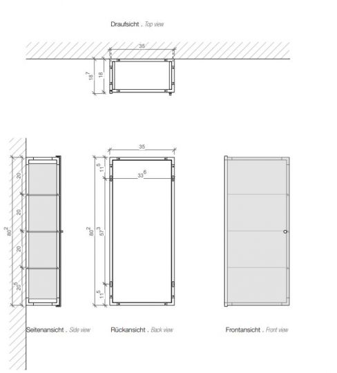Стеклянный шкаф-пенал Decor Walther S 06024 схема 4