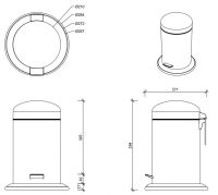 Мусорное ведро в ванную Decor Walther Basic 06032 схема 2