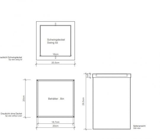 Мусорное ведро в ванную комнату Decor Walther DW 06079 схема 4 Мусорное ведро в ванную комнату Decor Walther DW 06079 схема 4