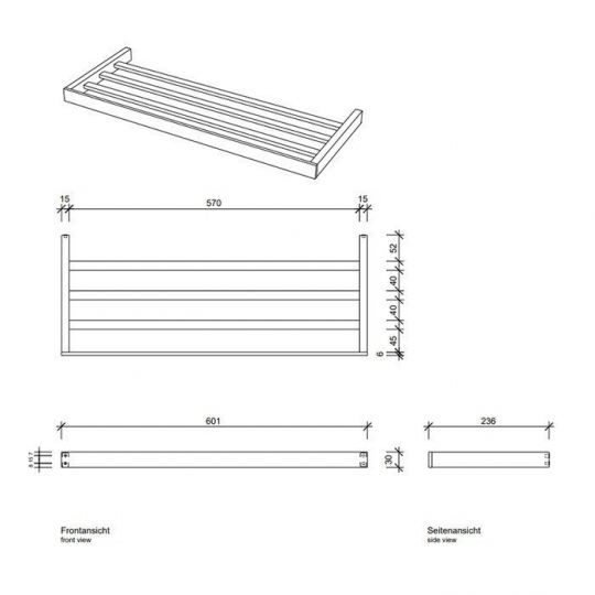 Держатель для полотенец Decor Walther Contract 06514 схема 2