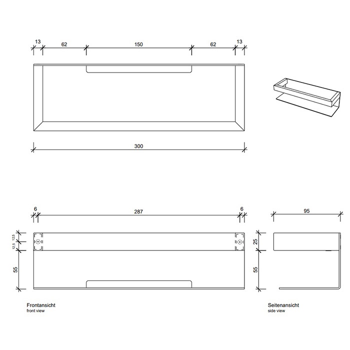 Настенная полочка для душа Decor Walther Contract 06515 ФОТО