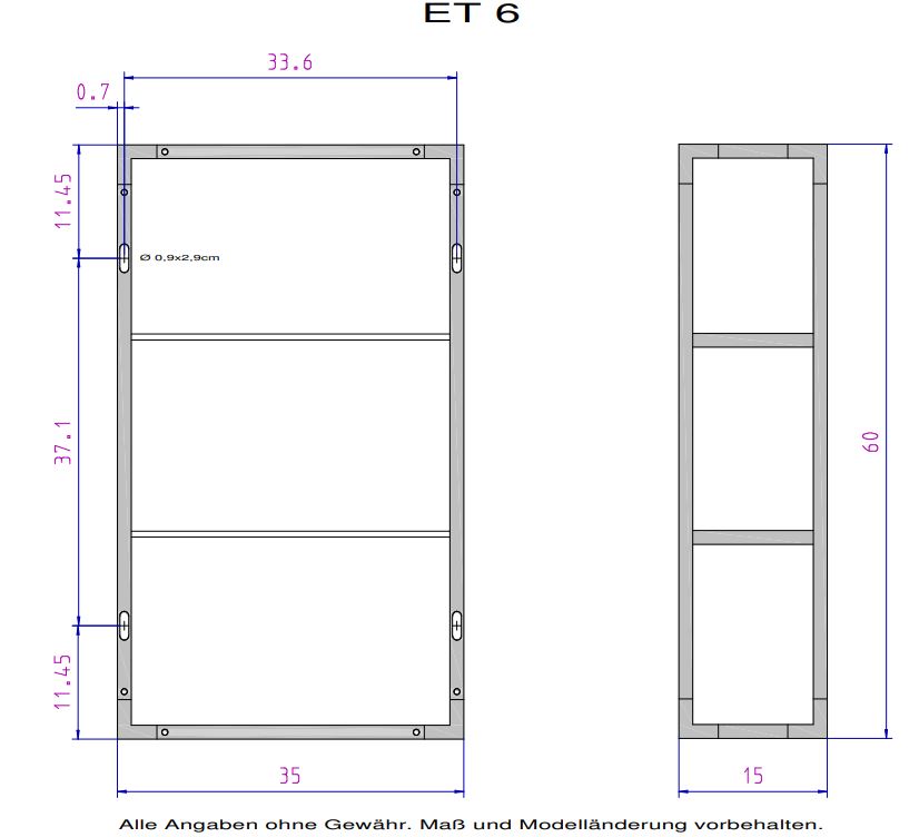 Шкафчик открытый Decor Walther ET подвесной 702801 60х35 ФОТО