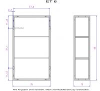 Шкафчик открытый Decor Walther ET подвесной 702801 60х35 схема 3