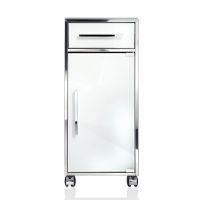 Шкафчик стеклянный Decor Walther RS передвижной 07042 полированная сталь схема 1