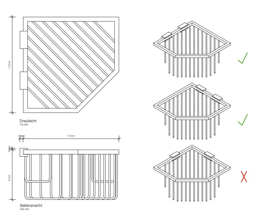 Полка для душа Decor Walther Corner угловая 704800 ФОТО