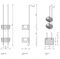 Полка для ванной Decor Walther Universal на дверцу 07050 схема 2