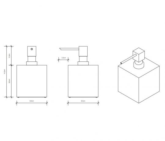 Дозатор для жидкого мыла настольный Decor Walther DW 825050 схема 6 Дозатор для жидкого мыла настольный Decor Walther DW 825050 схема 6