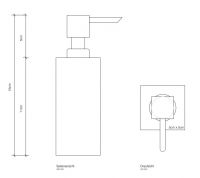 Дозатор для мыла Decor Walther DW для жидкого мыла 0839760 черный матовый схема 2 Дозатор для мыла Decor Walther DW для жидкого мыла 0839760 черный матовый схема 2